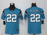 Women Nike Carolina Panthers 22 McCaffrey Nike Blue Alternate Vapor Limited Jersey,baseball caps,new era cap wholesale,wholesale hats
